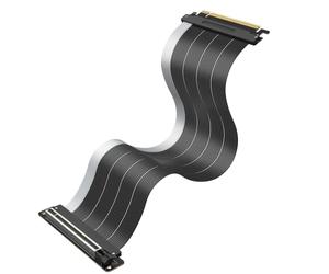 ULT-WIIQ Câble d'extension GPU 5.0 Gen 5 x16, 128 Go/s ultra flexible pour RTX 5090/5080 RX 9070, support de GPU vertical blindé pour boîtier ITX Mid Full Tower, 180° droit, 50 cm, noir