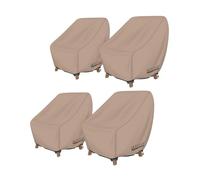 ULTCOVER Lot de 4 housses de chaise de patio imperméables - Housses de chaise de pelouse simples pour salon extérieur jusqu'à 81,3 x 86,4 x 86,4 cm (l x P x H)