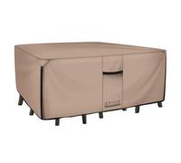 ULTCOVER Nappe rectangulaire Robuste en Toile 600D imperméable pour Table de Salle à Manger et chaises d'extérieur à Usage général 326 x 188 x 71 cm (L x l x H)