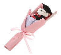ULTECHNOVO 1 Bouquet Décoratif Ours de Remise des Diplômes, Rose, Présent | Style Chic et Distinctif, Peluche, Tissu et Plastique, pour École, Chambre, Fête de Fin D’études