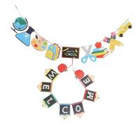 ULTECHNOVO 1 Ensemble Bannière de Bienvenue Back To School Décorations Festives Ornements Accueil pour Salle de Classe