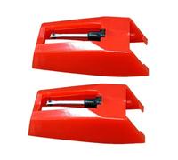 ULTECHNOVO 1 Paire D'aiguilles de Gramophone Accessoires pour Disques de Gramophone Rouge Coniques en Plastique et Aluminium, Installation Facile et Longue Durée de Lecture