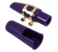 ULTECHNOVO 1 Set Bouchons de Saxophone Alto avec Ligature et Capuchon Protecteur en Bois et Métal pour Qualité Sonore, Design Simple et Élégant pour Saxophonistes