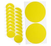 ULTECHNOVO 10 feuilles Gommettes Rondes Autocollantes Couleur Jaune Grands Stickers Adhésifs pour Étiquetage Code Couleur Organisation Maison et Bureau