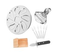 ULTECHNOVO 10 Pièces Couteau à Huître Acier Inoxydable Panier à Fruits de Mer Couverts et pour Utilisation à et Professionnelle
