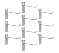 ULTECHNOVO 10 Pièces Crochets D'affichage en Fer pour Panneau Perforé Argenté, Solution de Rangement Flexible Installation Facile pour Présentoirs de Supermarché