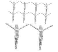 ULTECHNOVO 10 Pièces Jesus Crucifix Charms Solid Metal Cross Pendants For Religious Decoration And DIY Accessories