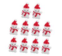 ULTECHNOVO 10 Pièces Lot de Mini Bonhommes de Résine pour Décoration de Noël Figurines Hivernales Artisanales pour DIY et Micro Paysage Accessoires de Fête pour Maison et Table