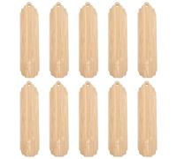 ULTECHNOVO 10 pièces Lot de Signets Bois DIY pour Loisirs Créatifs Marque-pages Vierges Bambou pour Décoration pour Lecture et Bricolage