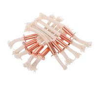 ULTECHNOVO 10 Pièces Manchon de Mèche de Lampe en Laiton et Alliage | Remplacement sans Outil, Installation Facile, Fibre Coton, pour Lampes à Kérosène, Usage Maison