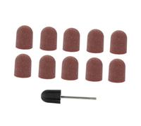 ULTECHNOVO 10 pièces Manicure Sanding Caps Set Nail Art Polishing Caps For Electric Nail File Machines Reusable Abrasion-resistant Grinding Heads For Gel And Acrylic