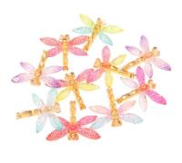 ULTECHNOVO 10 pièces Mini Dragonfly Resin Charms Set Lightweight Tiny Insect Figurines For DIY Crafting Hair Clips Phone Case And Photo Frame Decorations Mixed Colors