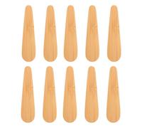 ULTECHNOVO 10 Pièces Spatule Ovale en Bambou Beige pour Masque Facial, Mélange de Poudre Sèche sans Éclats, pour Sessions DIY de Masque Boue Fait Maison