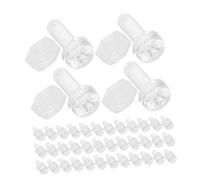 ULTECHNOVO 100 Pièces Boucle Transparente à vis boucler Fixation matériel kit de Support d'angle Code Attache côté Trousse Trois dégrossi Boulon vis Transparente Acrylique