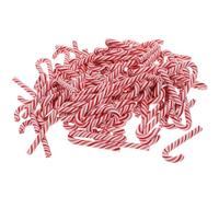 ULTECHNOVO 100 Pièces Breloque de Canne à Sucre Soi-même, Mini-breloque de Canne à Sucre, Résine, Rouge, Décoration DIY, Noël, pour Bijoux et Papeterie