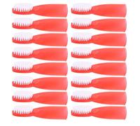 ULTECHNOVO 100 Pièces Brosse à Dents à Doigt, Mini Brosse à Dents de Prison, Plastique Rouge, Poils Souples, Nettoyage Doux des Gencives Bouche, pour Institutions et Maisons de Retraite