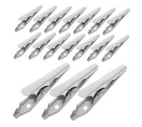 ULTECHNOVO 100 Pièces Clips Alligator Mini Métal pour Artisanat et Test Électrique Pinces à Ressort Ajustables pour Cartes Ornements et Supports Signalétiques Bureau et Commerce