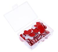 ULTECHNOVO 100 Pièces Jetons de Comptage en PVC de Cœur Rouge | Apprentissage 0 à 100, Groupement, Additions et Soustractions, Usage Familial et Loisirs, Large Application