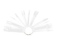 ULTECHNOVO 100 pièces Présentoir Vernis Ongles Transparent Bâtons Ongles pour Entraînement et Affichage Couleurs Vernis Base Top Coat