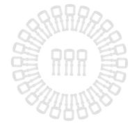 ULTECHNOVO 100pièces Boucles Feuillard Plastique Transparent Motif Chevron Blanc Cassé Pour Emballage Manuel Et Transport Colis