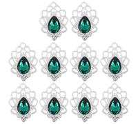ULTECHNOVO 10pcs Pendentifs en Alliage et Acrylique de Feuille Verte, Solide et Faciles à Utiliser, Accessoires Polyvalents pour DIY et Décoration de Vêtements