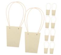 ULTECHNOVO 10pièces Kraft Pour Bouquet Avec Poignée Décoratifs Pour Arrangement Floral Et De Grand Format De Fête Couleur Jaune Imperméable