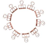 ULTECHNOVO 10Pièces Pinces à Reliure Vintage Clips de Bureau pour Documents Rose Doré Fournitures de Bureau Essentielles pour Organisation