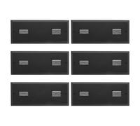 ULTECHNOVO 12 en Plastique Noir, Support Robuste et Portable, Lot de 6 Pièces pour Bureau ou Magasin
