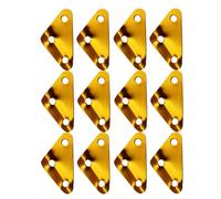 ULTECHNOVO 12 Pièces Boucle de Corde de Tente, Tendeur Léger | Haubans et Cordes D’auvent, Montage Rapide, Protection le Vent, Accessoires de Camping, Couleur Or
