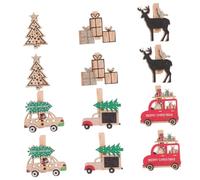 ULTECHNOVO 12 Pièces Pinces Noël Décoratives Support de Message et Clip Mémo Cartoon Sapin Renne Cadeau pour Décoration Festive