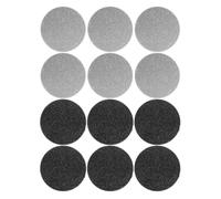 ULTECHNOVO 12 pièces Têtes de Rechange pour Ponceuse Électrique Pied Accessoires Abrasifs pour Élimination Callosités et Peau Morte Compatible avec Râpe Pied Électrique Blanc et Noir