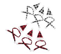 ULTECHNOVO 12pièces Lot de Mini Bonnets de Noël Écharpes et Décorations Accessoires pour Loisirs Créatifs Couleurs Assorties Couleur Aléatoire