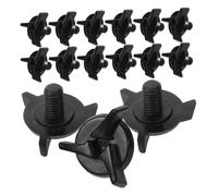 ULTECHNOVO 15 pièces Kit de Vis de Casque Plastique Noir Visserie de Remplacement pour Visière de Casque Tout Terrain Légère et Résistante