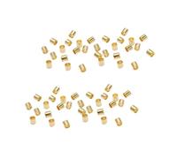 ULTECHNOVO 1500 pièces Perles Écraser Cuivre Doré Tubes pour Bijoux DIY Accessoires Créatifs pour Bracelets Colliers et Artisanat Manuel