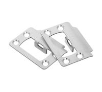 ULTECHNOVO 1ensemble Plaque De Verrouillage Acier pour Porte Plaques Et Vis De Renforcement Et Réparation pour Gâche De Porte Installation Facile Et