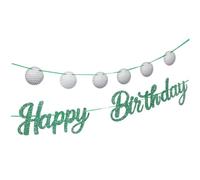 ULTECHNOVO 2 Ensemble Guirlande Joyeux Anniversaire Banderole Golf Décorations Anniversaire Thème Du Golf Fanion Pour Fête De