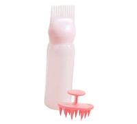 ULTECHNOVO 2 ensembles Lot de Flacons Applicateurs avec Peigne Doseur Rose pour Coloration et Soin des Racines Bouteilles Souples pour Teinture Huile Capillaire et Coiffage Facile à Presser