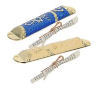 ULTECHNOVO 2 Ensembles Mezouza de Porte Extérieure Mezouza Religieuse avec Parchemin, Alliage de Zinc et Papier, Lot de Sets, Décor de Porte, Mariage, pour Famille et Visiteurs