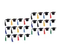 ULTECHNOVO 2 Ensembles Mini Chapeau De Docteur Doux pour Bouteille De Vin Casquette De Remise De Diplôme Couvre-Bouteille Casquette De Remise De Diplôme Mini Chapeau De 12 pièces * 2