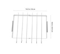 ULTECHNOVO 2 ensembles Support à Brochettes Pliable Acier Inoxydable Rack Barbecue Portable Brochettes Réutilisables pour Grillades de Viande et Légumes Plein Air