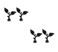 ULTECHNOVO 2 Ensembles Tête De Tringle À Rideau Rideaux d'or Tringle À Rideau Se Termine Capuchon Décoratif Tringle À Rideau en Or Bouchon De Tête De Barre De Rideau Black Le Fer 2 Pièces * 2
