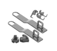 ULTECHNOVO 2 Ensembles Tirette de Fermeture Éclair Renforcée pour Valises et Bagages, Alliage de Zinc Noir, Design Verrou Customs Encastré, pour Voyages Internationaux