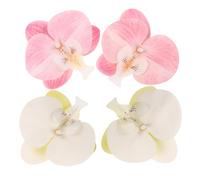 ULTECHNOVO 2 Paires Breloques de Chaussures à Fleurs Orchidées, en Plastique, Faciles à Porter et Retirer, pour Sandales et Événements Estivaux