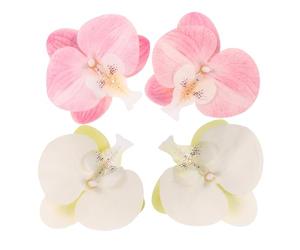 ULTECHNOVO 2 Paires Breloques de Chaussures à Fleurs Orchidées, en Plastique, Faciles à Porter et Retirer, pour Sandales et Événements Estivaux