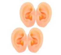ULTECHNOVO 2 Paires Modèle D'oreille en Silicone, Modèle D'oreille Artificielle Souple, Outil de Pratique Portable Réutilisable, pour Boucles D'oreilles, Enseignement de L'audition