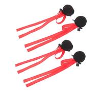 ULTECHNOVO 2 Paires pince à cheveux boulette de viande pince à cheveux boucle barrettes à cheveux pinces à cheveux pompon Accessoires de cheveux pour les filles barrette clip le fer Noir