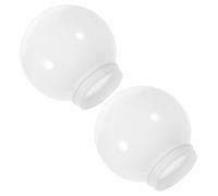 ULTECHNOVO 2 pièces Abat Jour Boule Acrylique Blanc Lait Remplaçant Globe Lampe Extérieure pour Applique Murale et Plafonnier