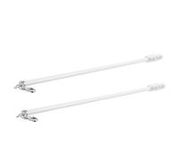 ULTECHNOVO 2 pièces Baguette Rideau Alliage Aluminium Blanche Poignée Manuelle pour Ouverture et Fermeture Facile des Rideaux Design Compact et Moderne Lot