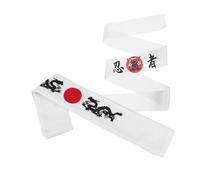 ULTECHNOVO 2 Pièces Bandeaux Bandana Sportif Respirant pour Karaté et Cuisine Bandeau Ninja Ajustable Absorbant la Transpiration pour Entraînement et