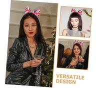 ULTECHNOVO 2 pièces Bandeaux Cheveux pour Femmes avec Drapeau Uk Accessoires Cheveux et Confortables Bandeau Mode pour Sport et Cosplay